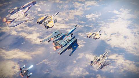 Ships flying in Destiny (2014)