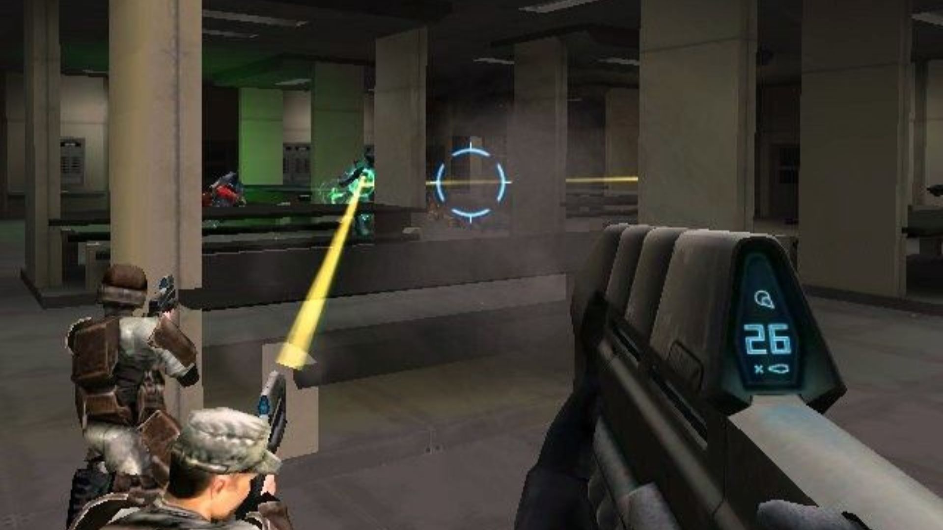 Shooting a bunch of Covenants in the opening level - Halo Combat Evolved