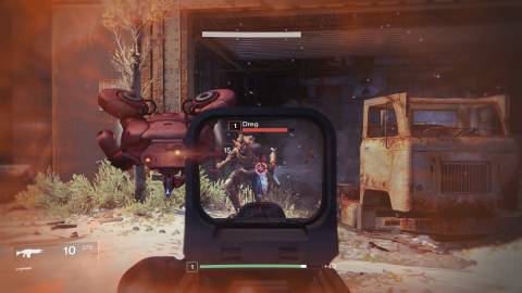 Shooting a Dreg in Destiny (2014)