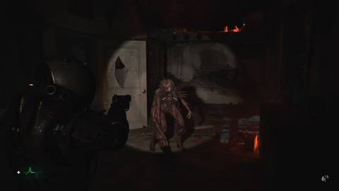 Shooting an enemy in Cronos The New Dawn