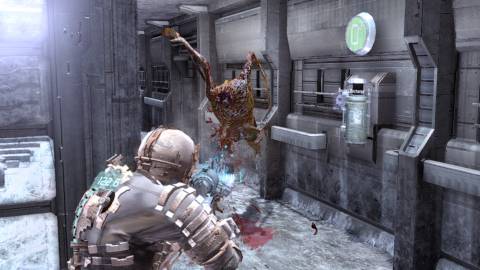 Shooting enemies in Dead Space (2008)