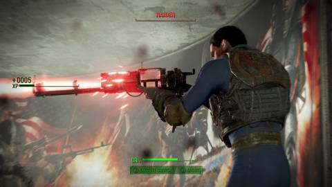 Shooting enemies in Fallout 4