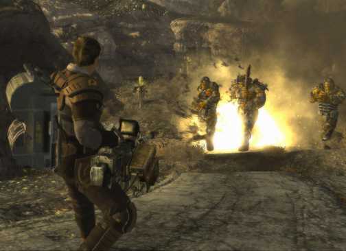 Shooting enemies in Fallout New Vegas