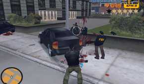 Shooting enemies in Grand Theft Auto 3
