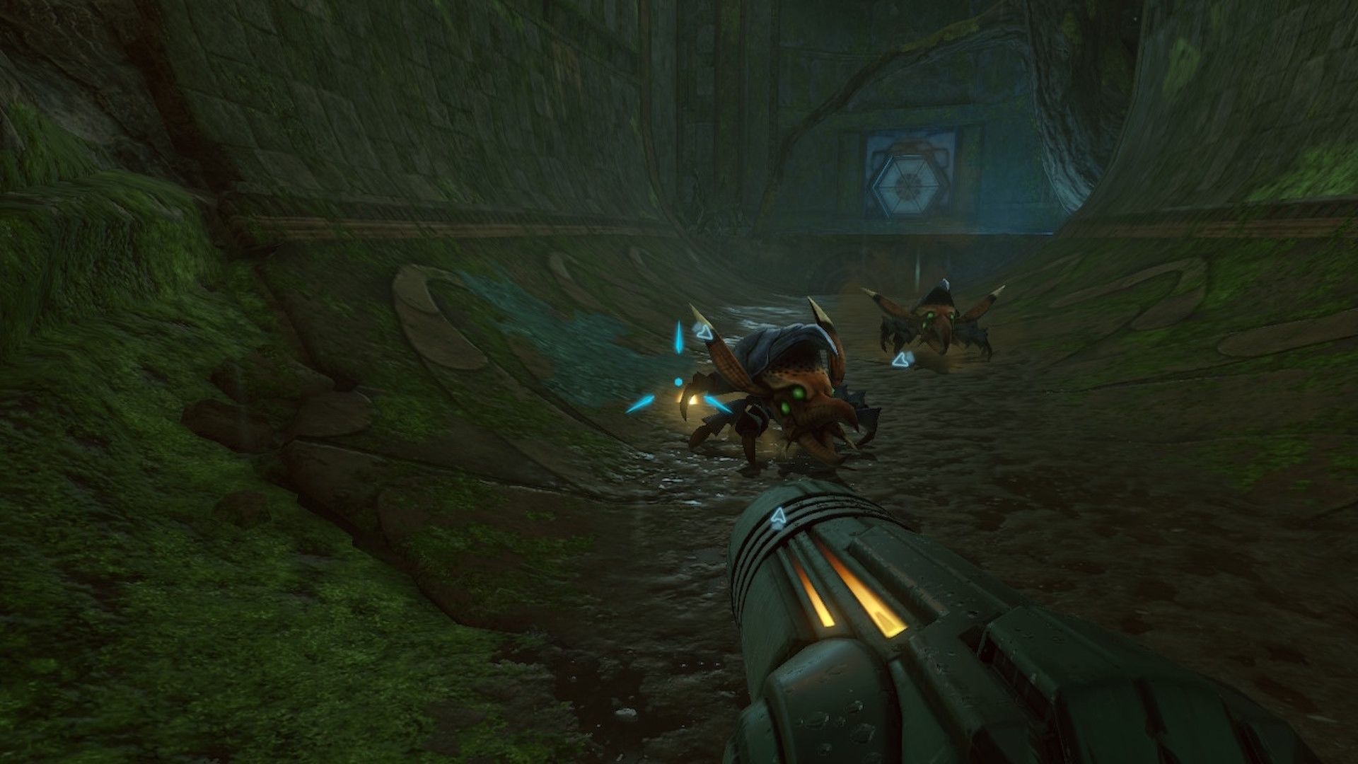 Shooting enemies in Metroid Prime Remastered