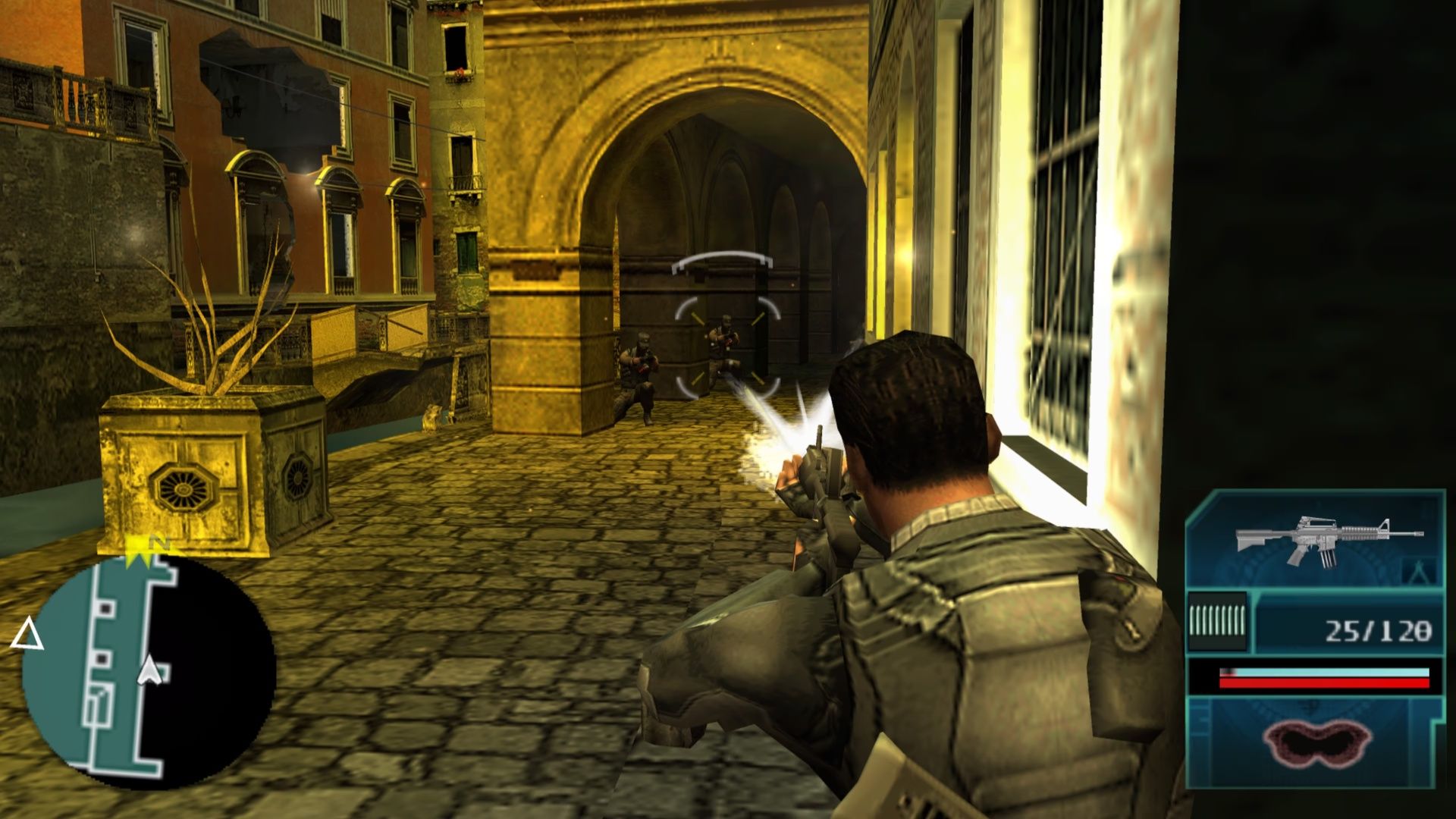 Shooting enemies in Syphon Filter Logan's Shadow