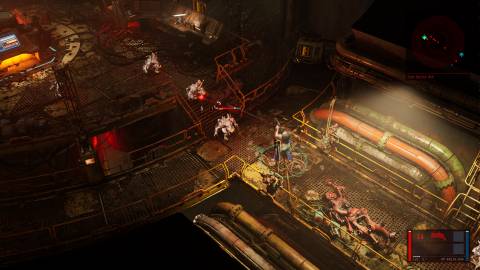 Shooting enemies in The Ascent