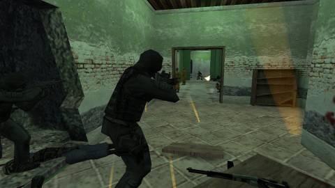 Shooting enemies inside in Counter-Strike
