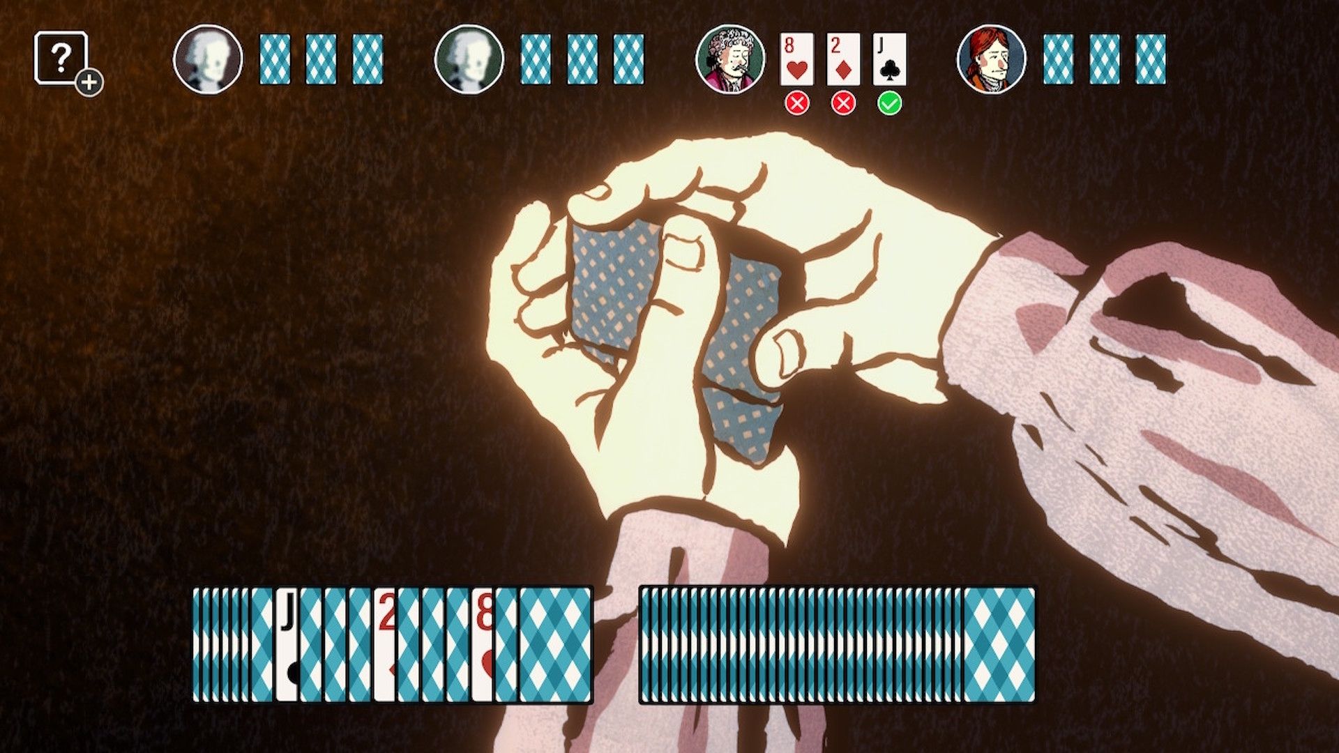 Shuffling cards in Card Shark