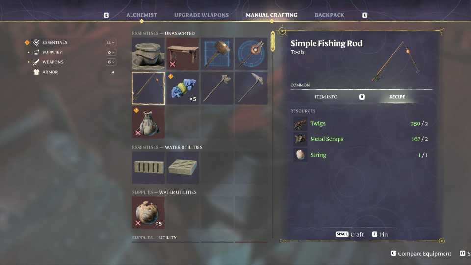 Simple Fishing Rod in Enshrouded