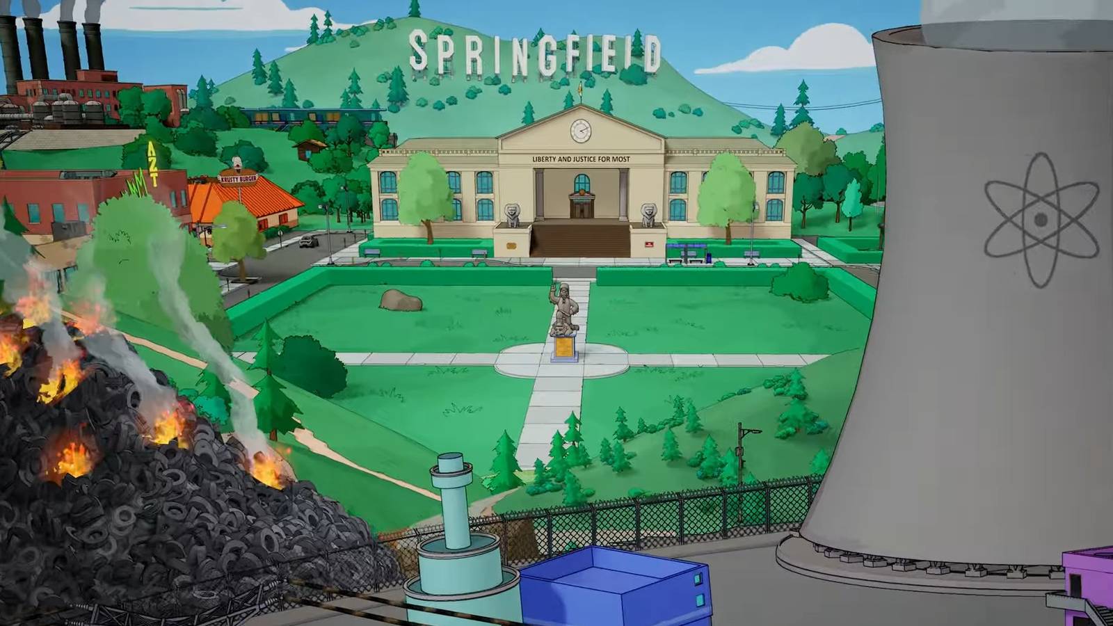 Springfield Sign Fortnitte Fortnite x The Simpsons - Welcome to Springfield Trailer