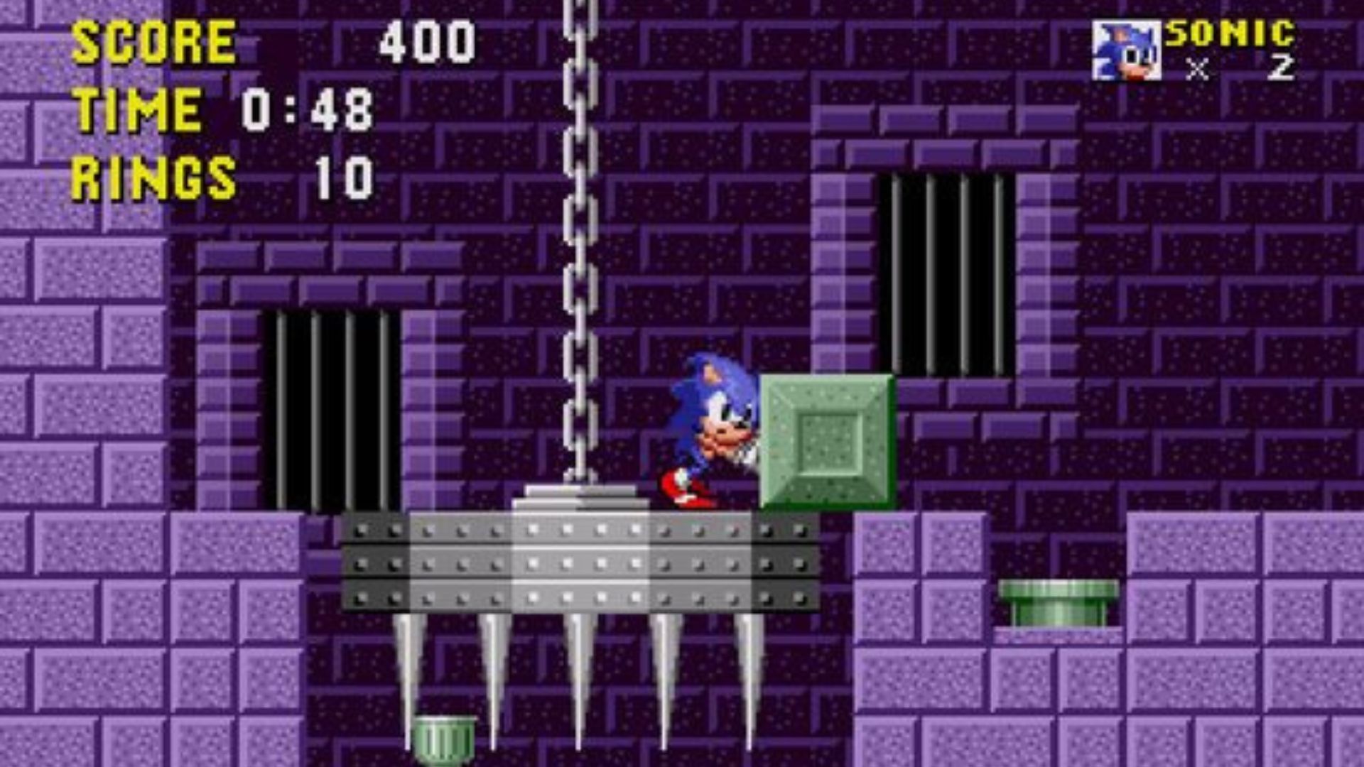 Sonic pushing a block - Sonic The Hedgehog