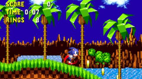Sonic running around Green Hill Zone - Sonic The Hedgehog