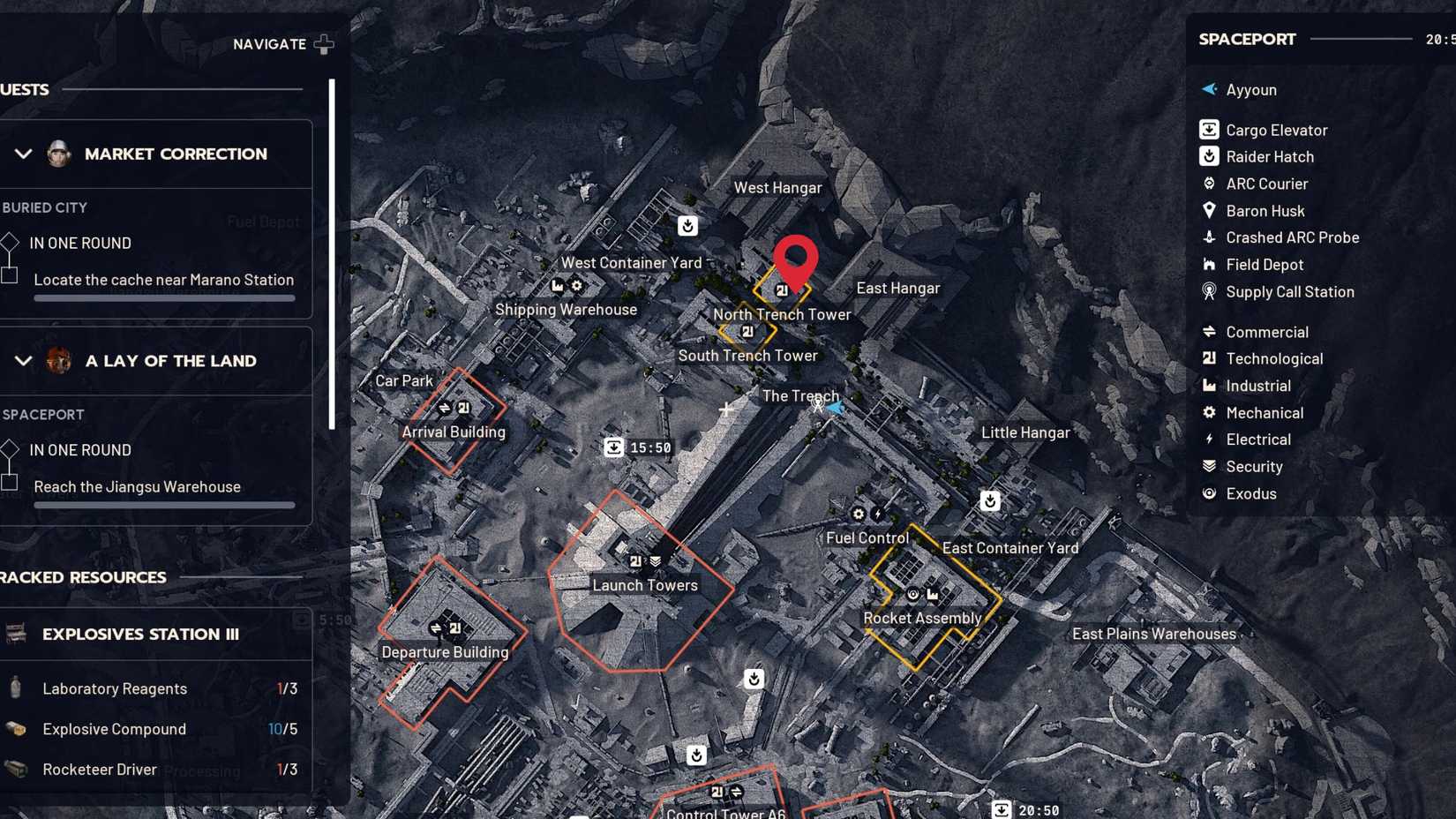 Spaceport North Trench Tower Location in ARC Raiders