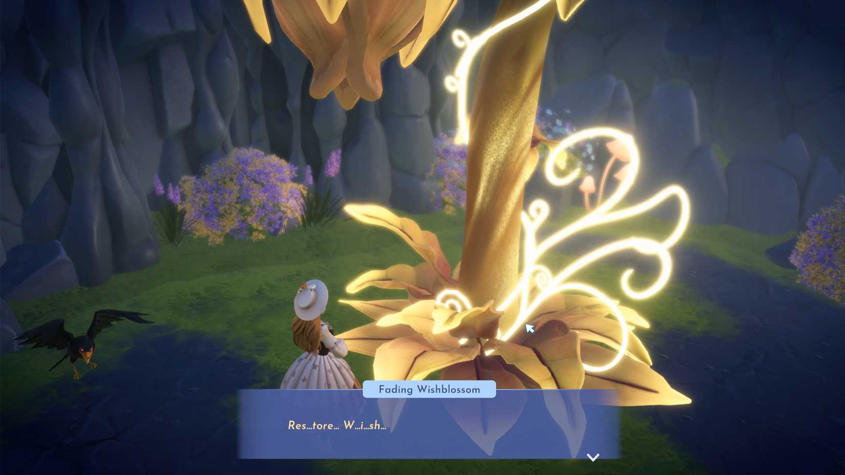 speak with fading wishnlossom to get a horse in ddv disney dreamlight valley