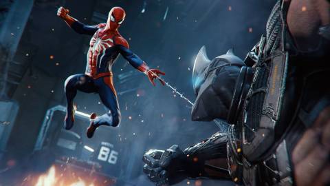 Spider-Man fighting Rhino - Marvel’s Spider-Man Remastered