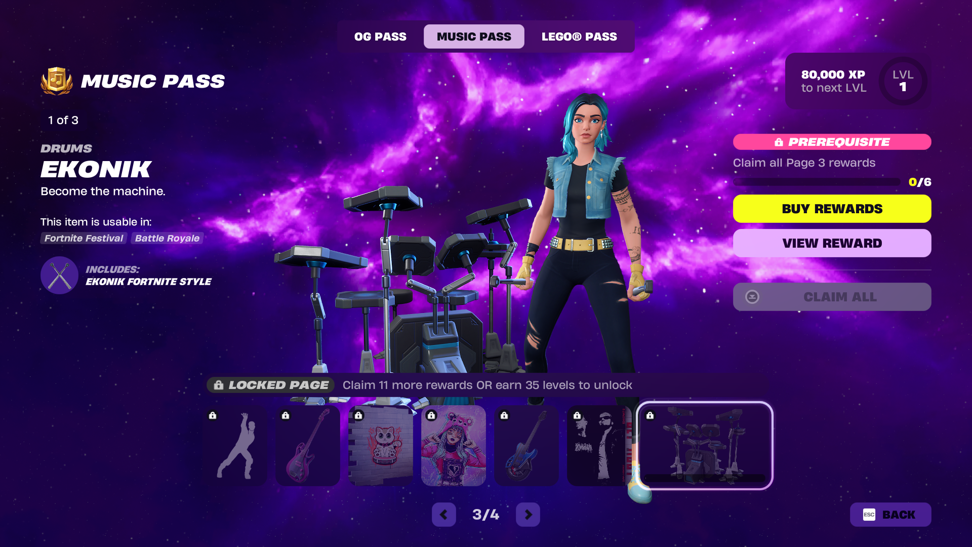 All Rewards & Items in the Fortnite Festival Season 12 Music Pass