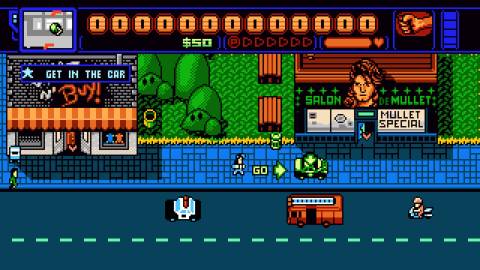 Stealing a car in Retro City Rampage