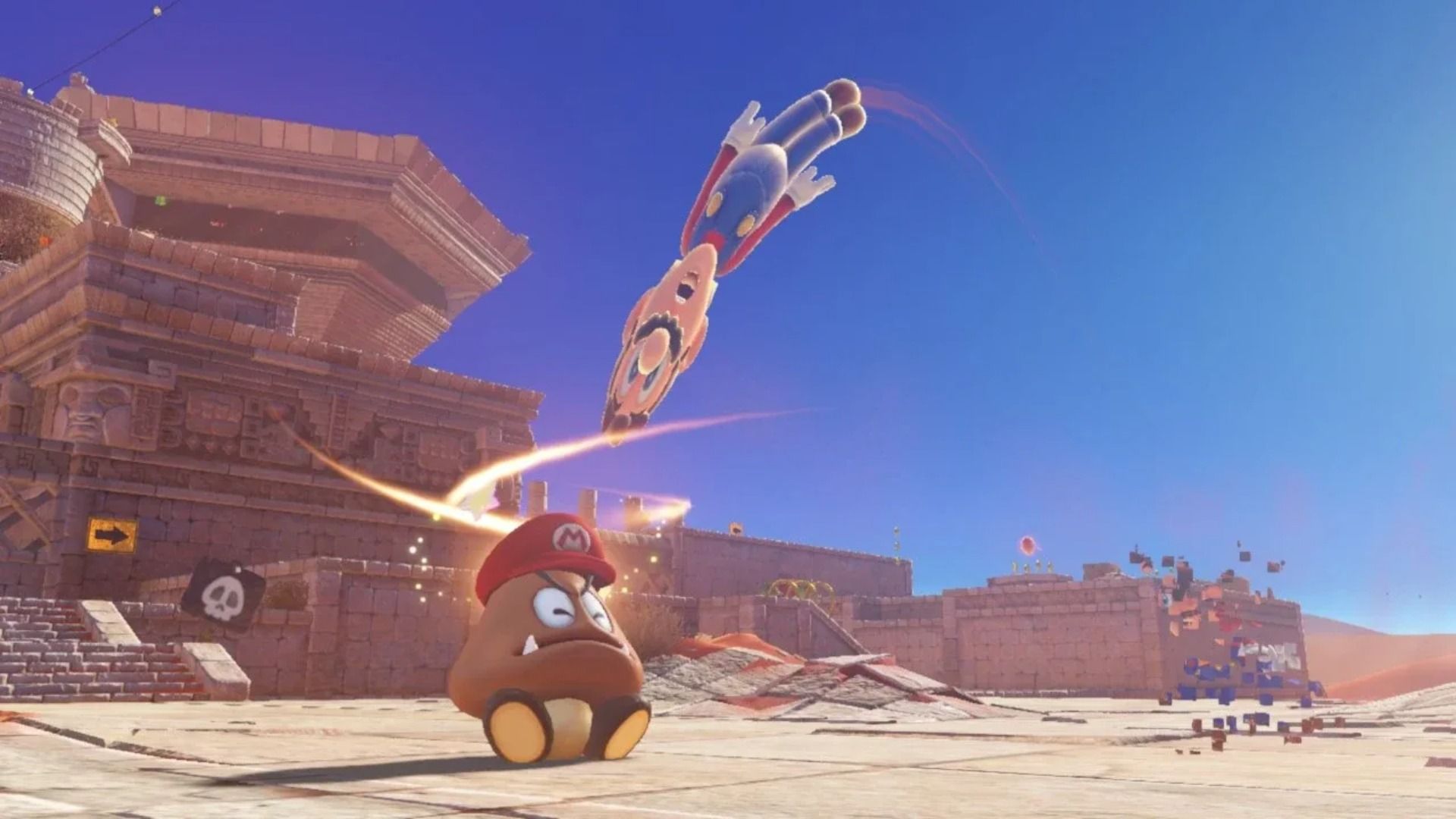 Super Mario Odyssey Mario Transforms Into A Goomba 