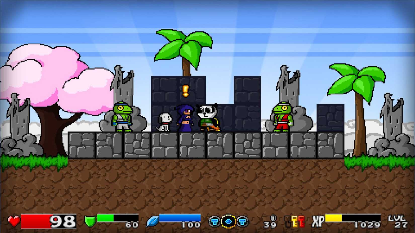 Super Panda Adventures em ação no Steam.