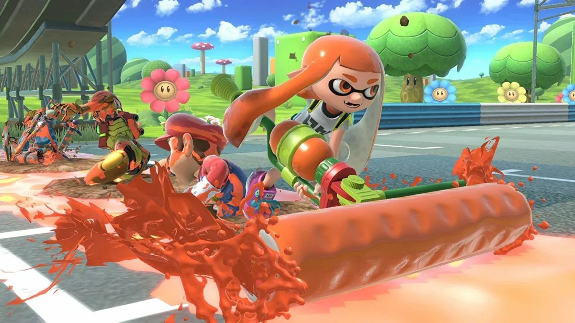 Super Smash Bros. Ultimate Inkling Attacks With Roller