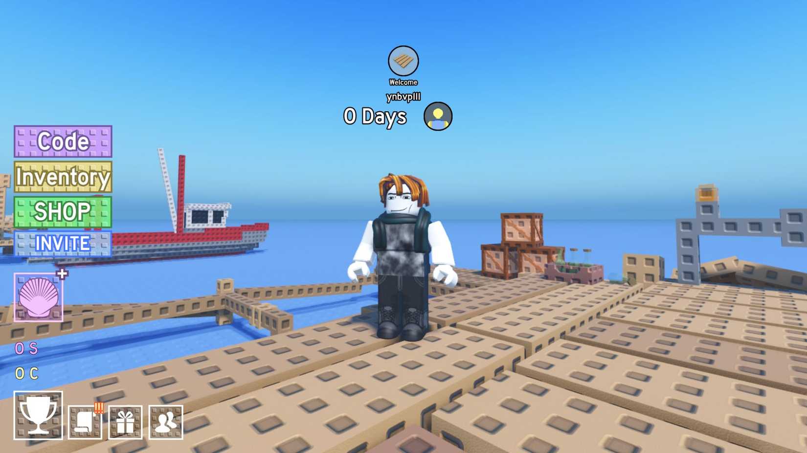 Survive on a Raft - player