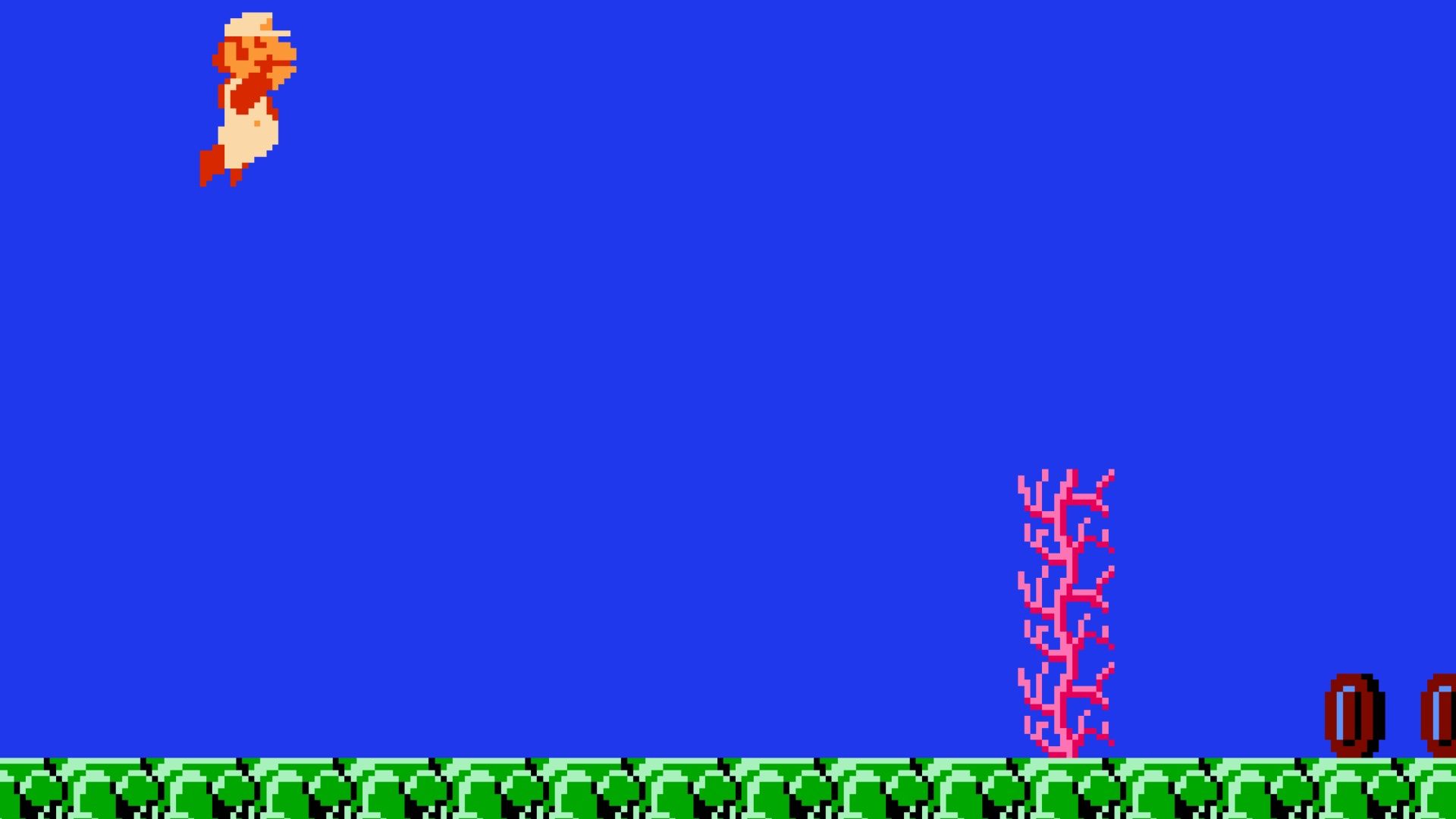 Swimming in Super Mario Bros (NES)