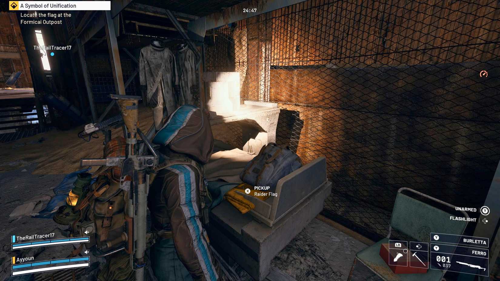 Missão Símbolo da Unificação ARC Raiders Recolham a Bandeira Dropraro – Bandeira dos Raiders na missão Um Símbolo de Unificação em ARC Raiders