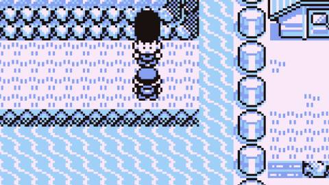 Talking to an NPC in Pokemon Blue