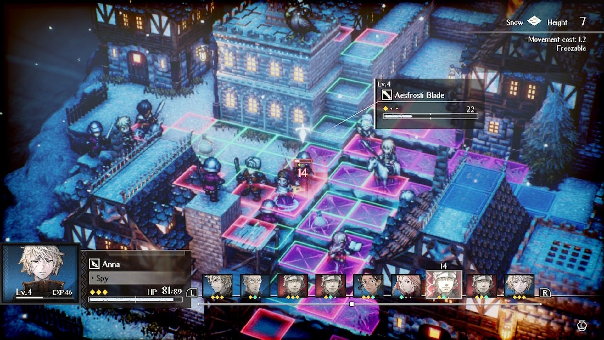 Targeting an enemy in Triangle Strategy