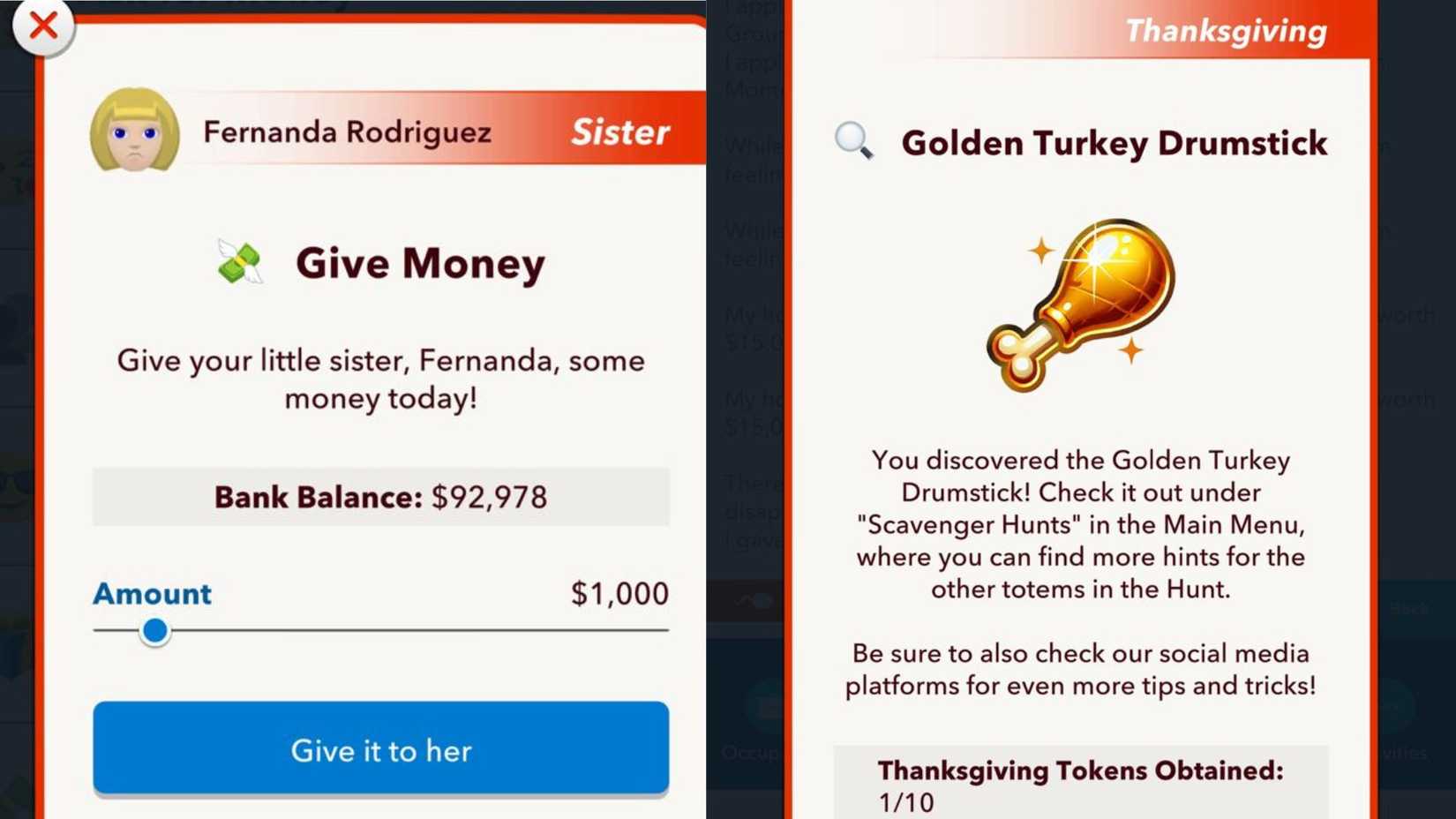 thanksgiving scavenger hunt bitlife 
