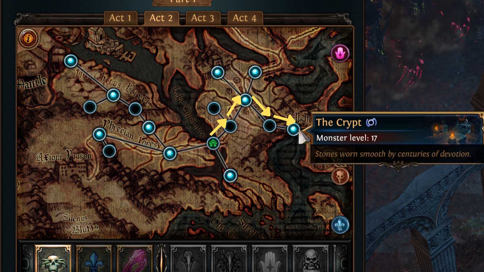 the crypt location in path of exile