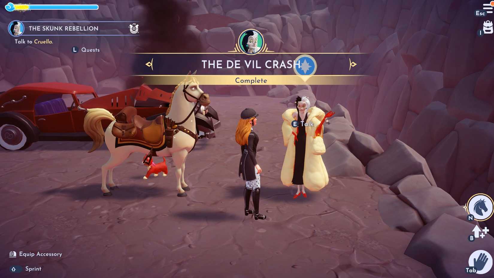 the de vil crash quest in ddv disney dreamlight valley