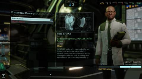 The development lab in XCOM 2