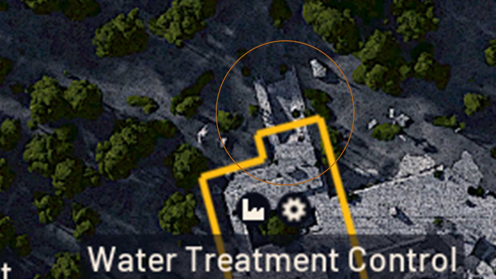 The Flood Spill Intake close up location on the map in ARC Raiders