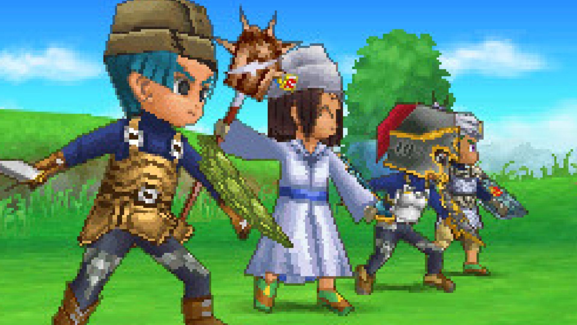 The party going into battle in Dragon Quest 9 Sentinels of the Starry Skies