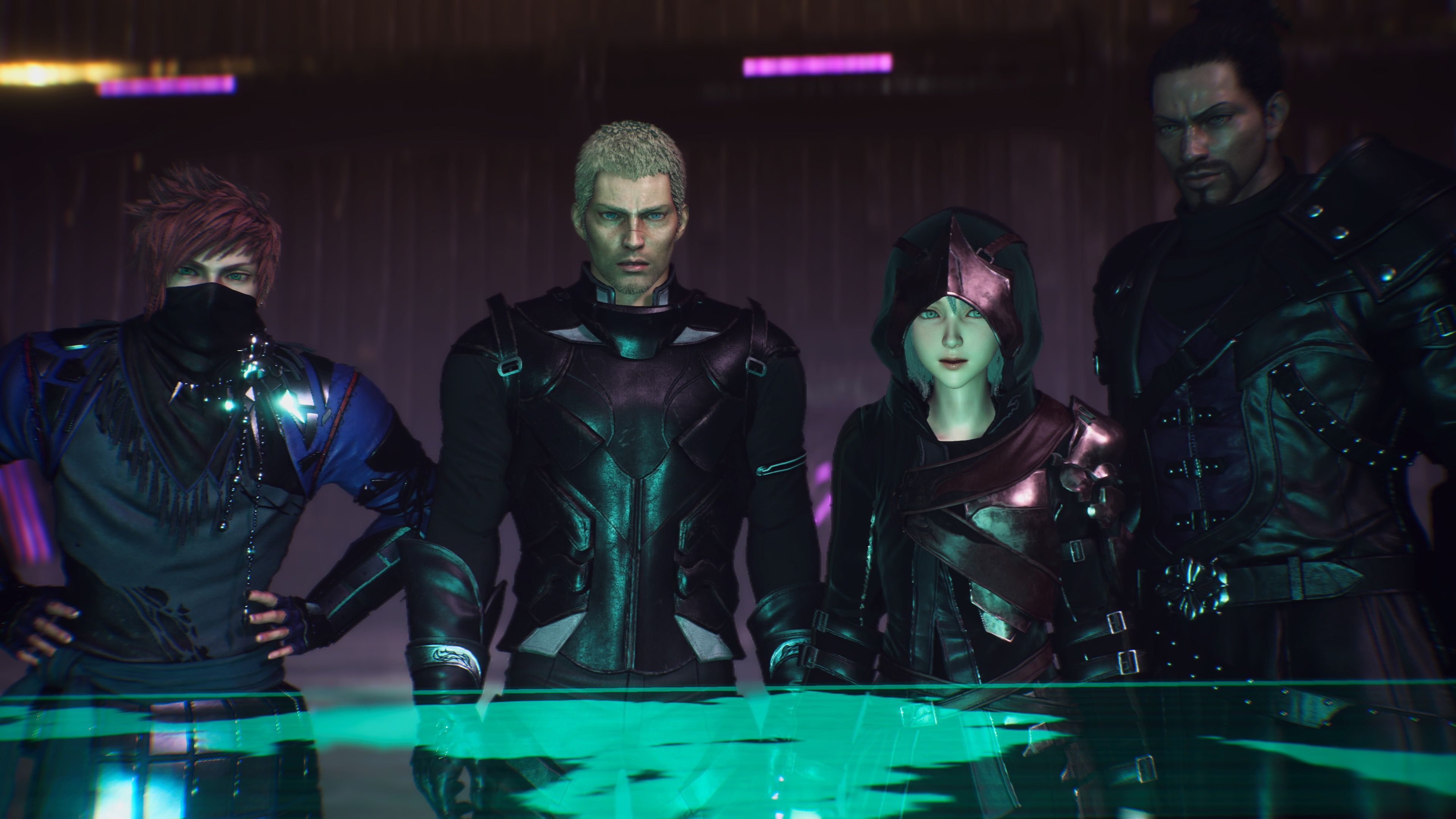 The party looking over a planning table in Stranger Of Paradise Final Fantasy Origin