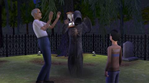The Reaper arrives to take an old Sims' life - The Sims 2