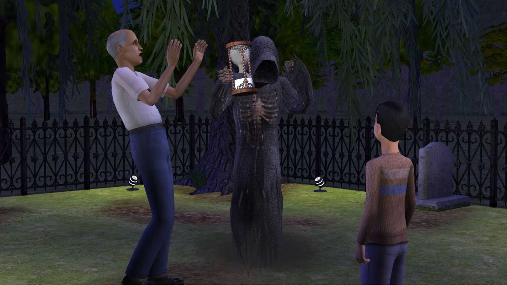 The Reaper arrives to take an old Sims' life - The Sims 2