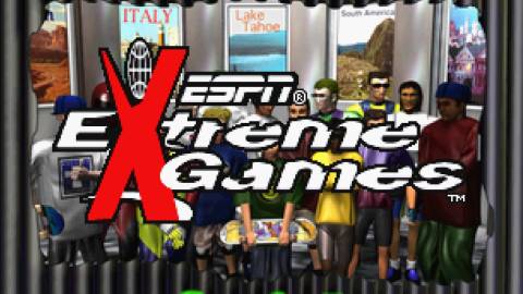The title screen in ESPN Extreme Games