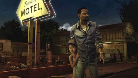 The Walking Dead - Lee protecting Clementine