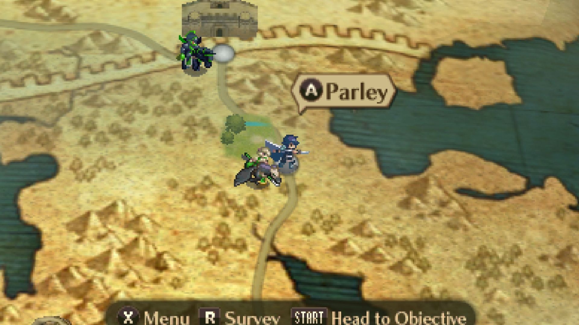 The world map in Fire Emblem Awakening
