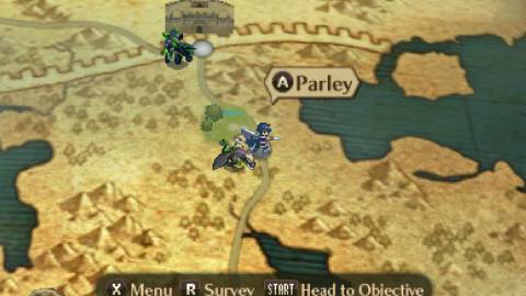 The world map in Fire Emblem Awakening