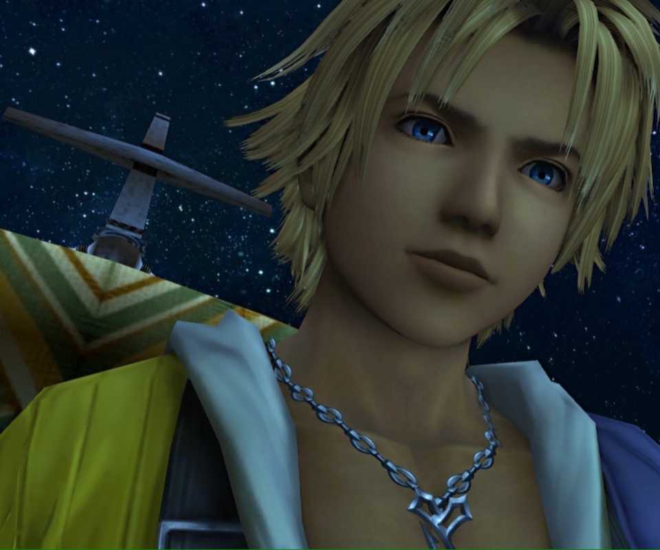 Tidus at night in Final Fantasy 10