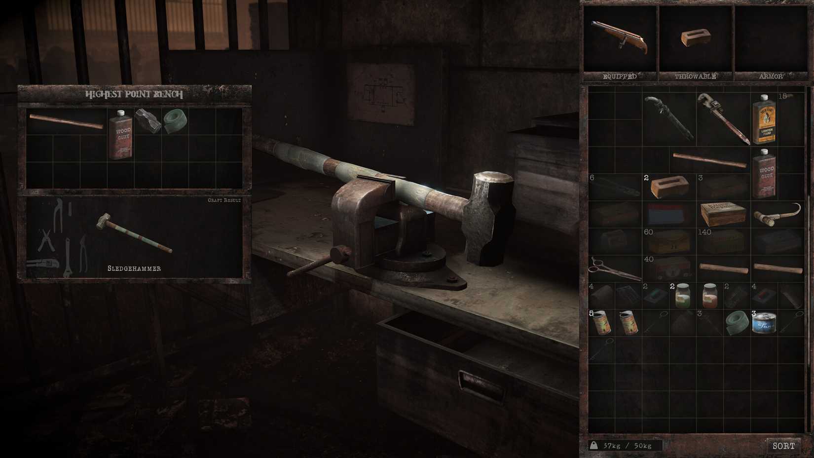 Total Chaos: Gerenciamento de inventário e combate no jogo.