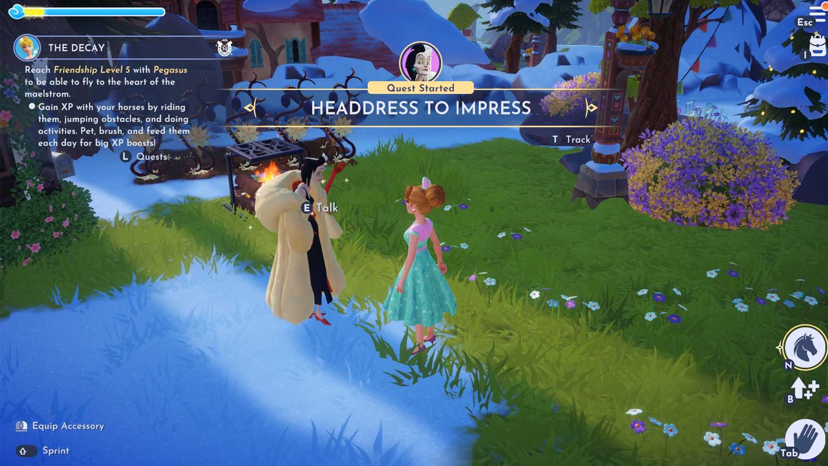 trigger headdress to impress quest in ddv disney dreamlight valley