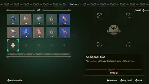 upgrade backpack slots in moonlighter 2