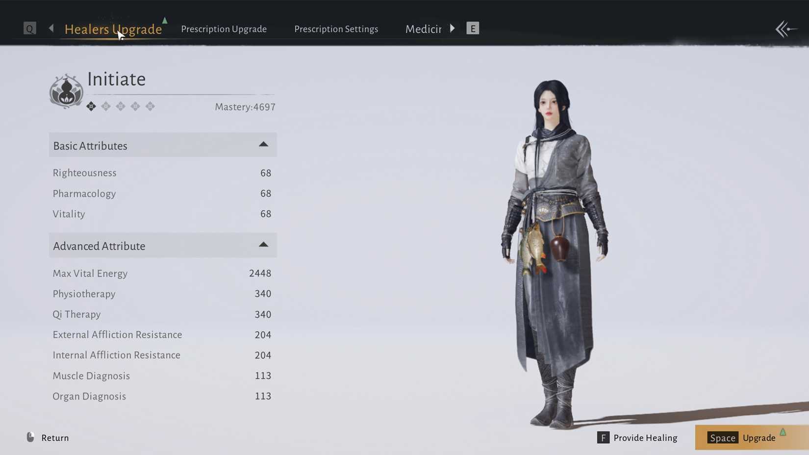 upgrade healer attributes in wwm where winds meet