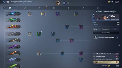 Upgrading Weapons Menu Solo Leveling Arise Overdrive