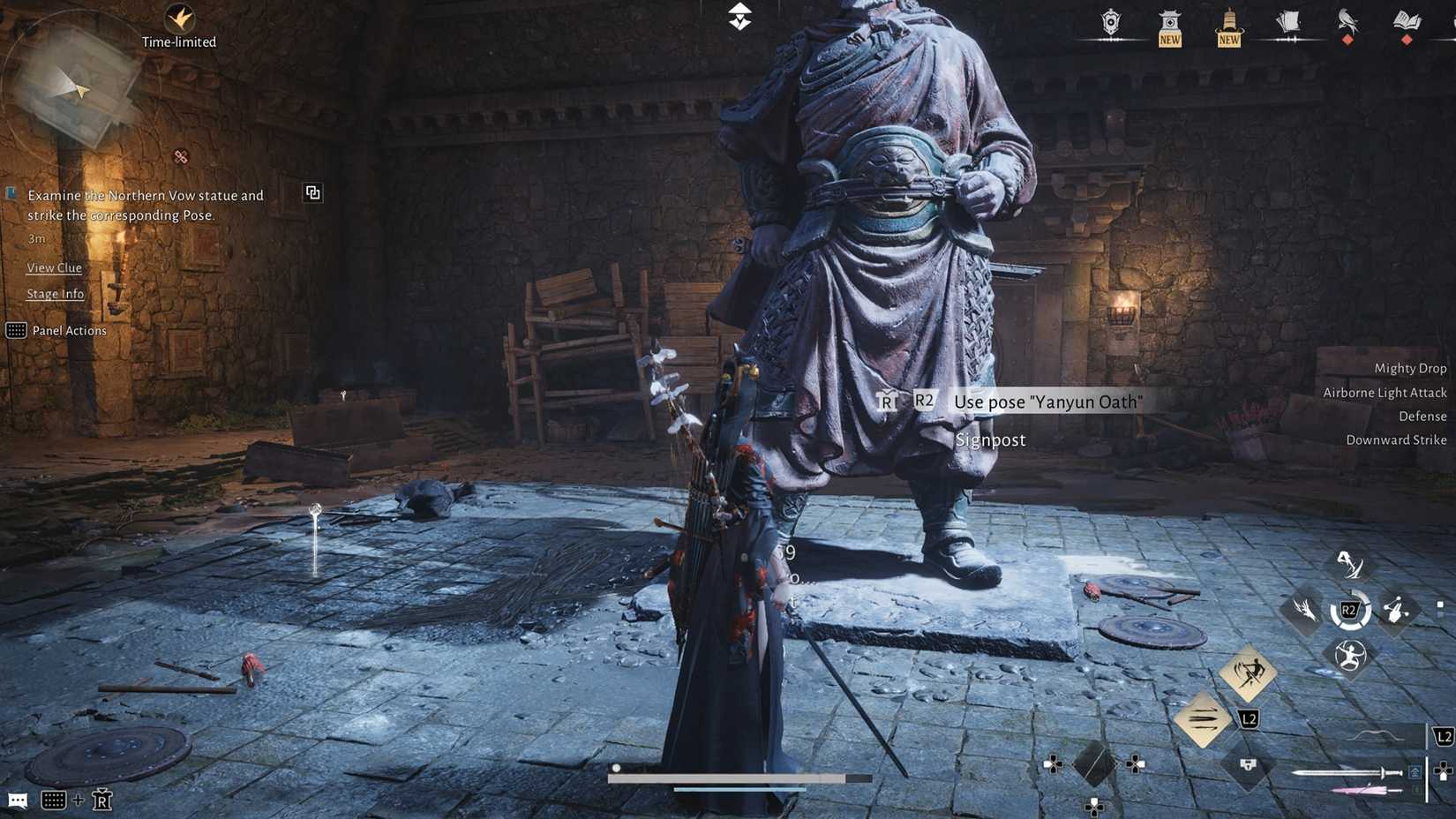 use pose yanyun oath to start wall puzzle in wwm where winds meet